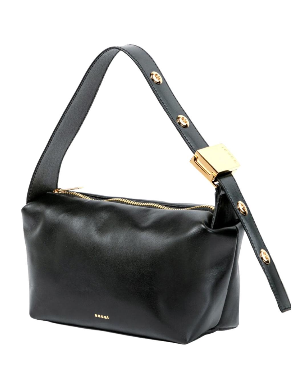 SACAI Черная кожаная сумка тоут, фото 3