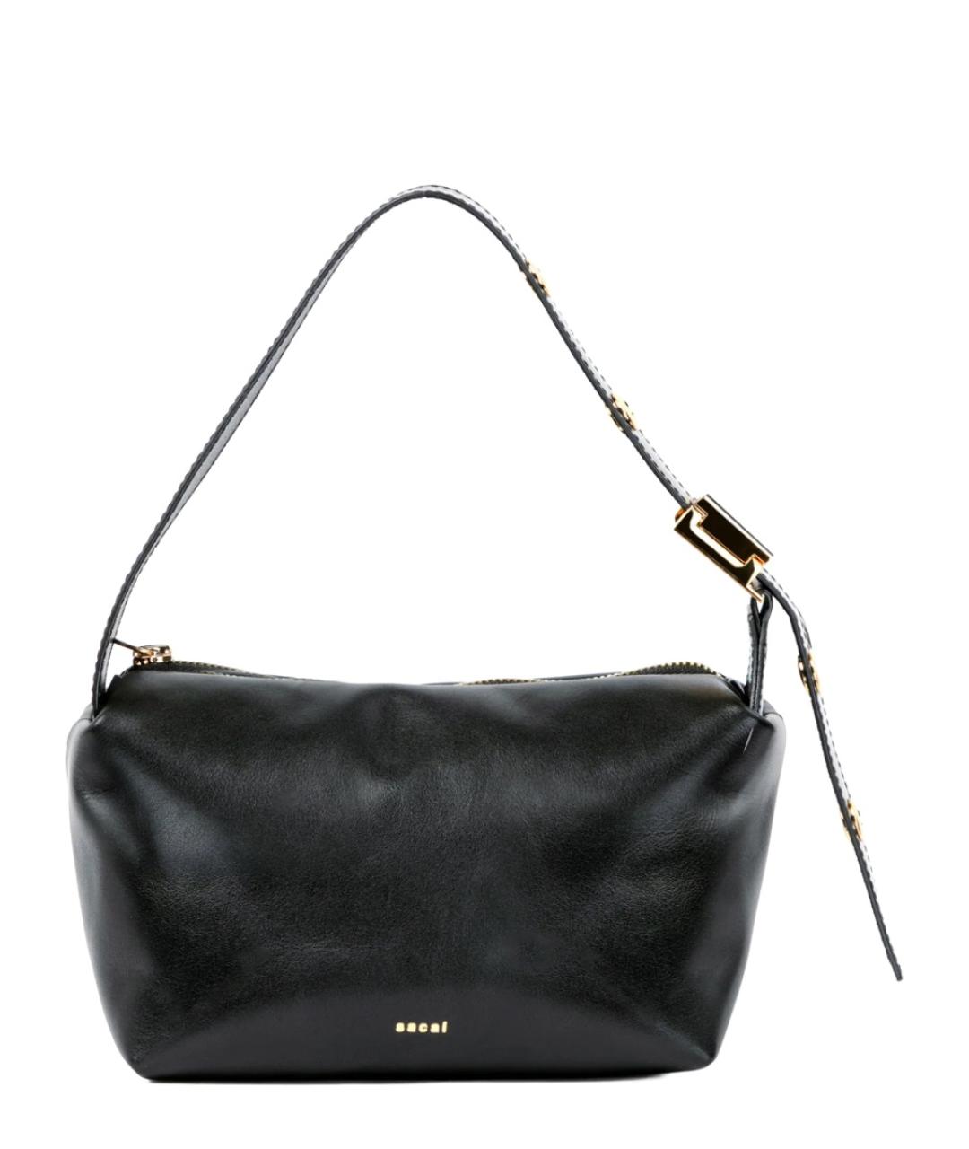 SACAI Черная кожаная сумка тоут, фото 1