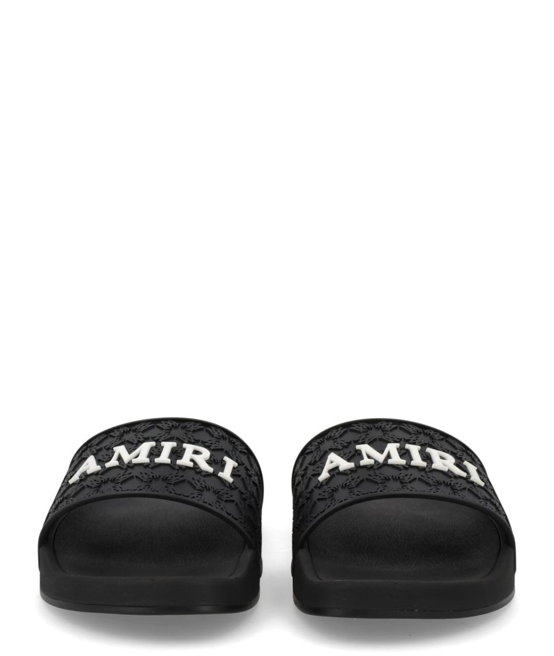AMIRI Черные резиновые шлепанцы, фото 3