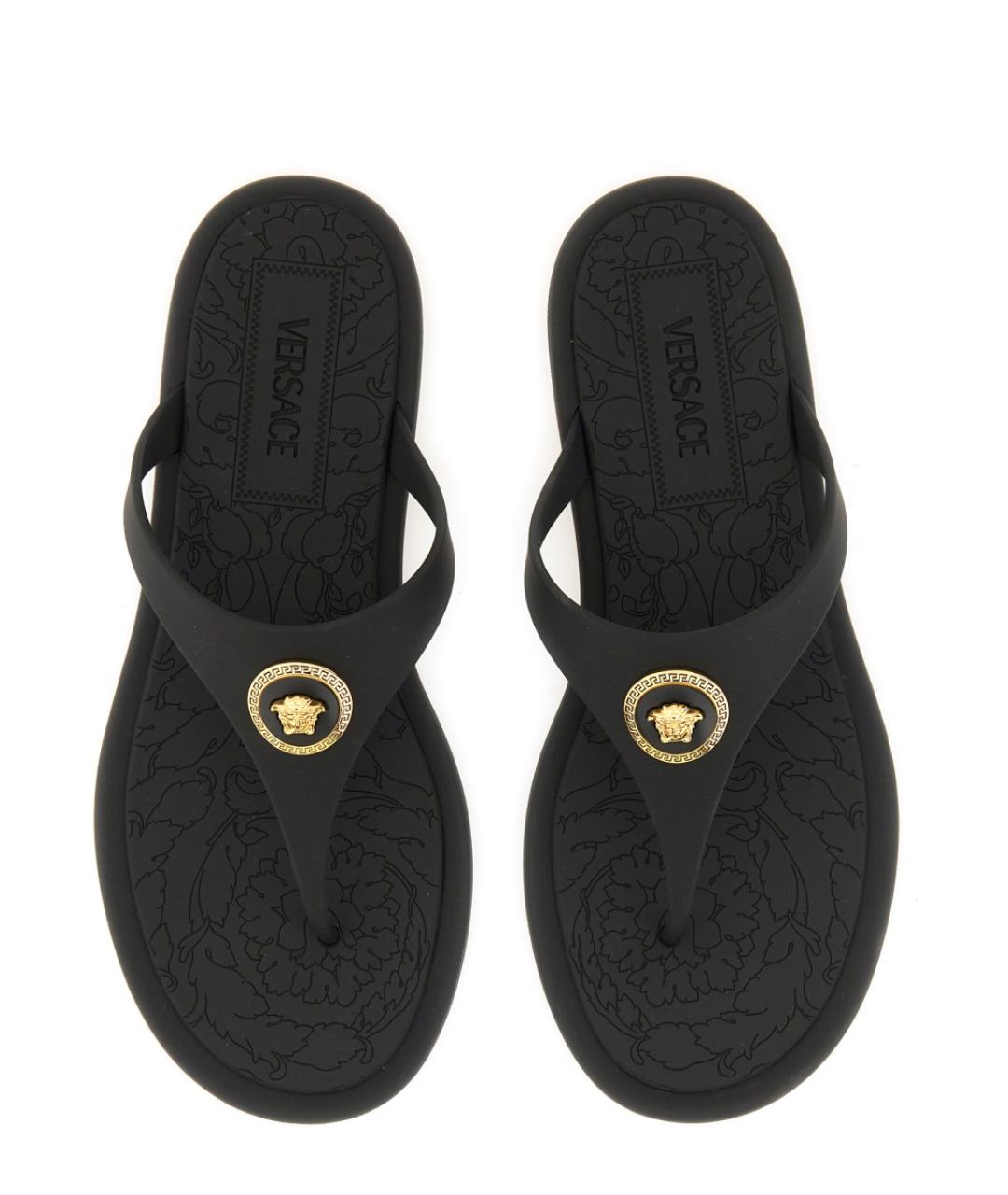 VERSACE Черные шлепанцы, фото 2