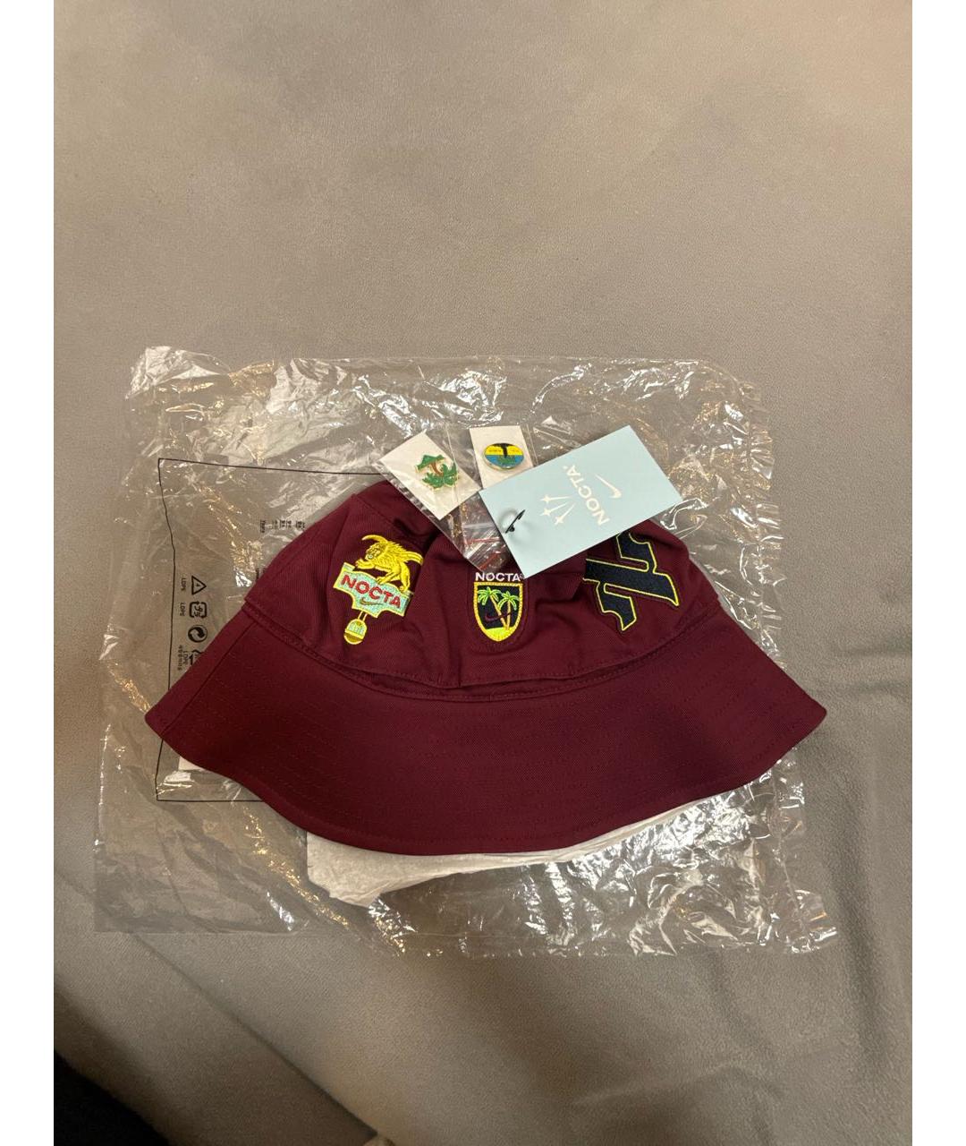 NIKE Бордовая хлопковая шляпа, фото 2