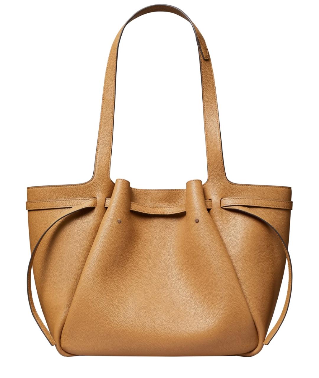 TORY BURCH Бежевая кожаная сумка тоут, фото 2