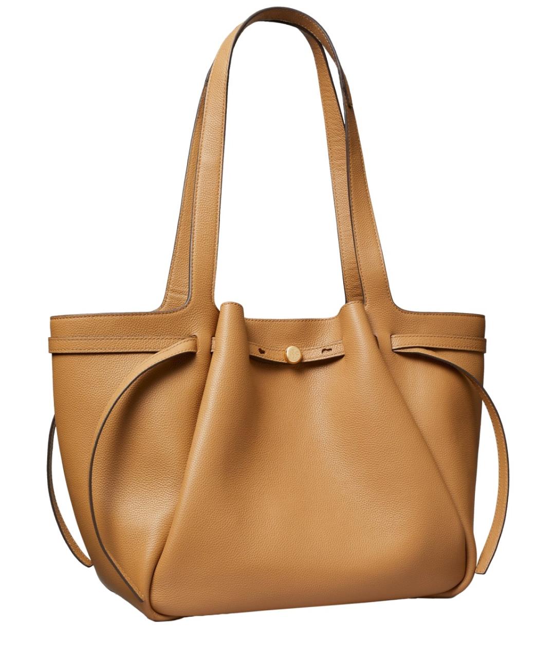 TORY BURCH Бежевая кожаная сумка тоут, фото 3