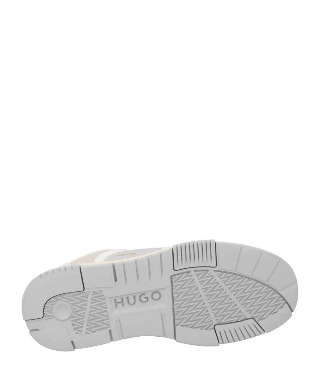 HUGO Белые низкие кроссовки / кеды из искусственной кожи, фото 6