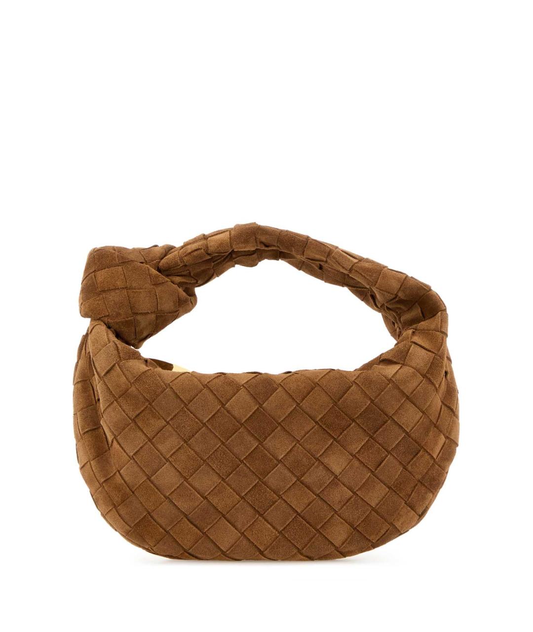 BOTTEGA VENETA Коричневая замшевая сумка с короткими ручками, фото 1