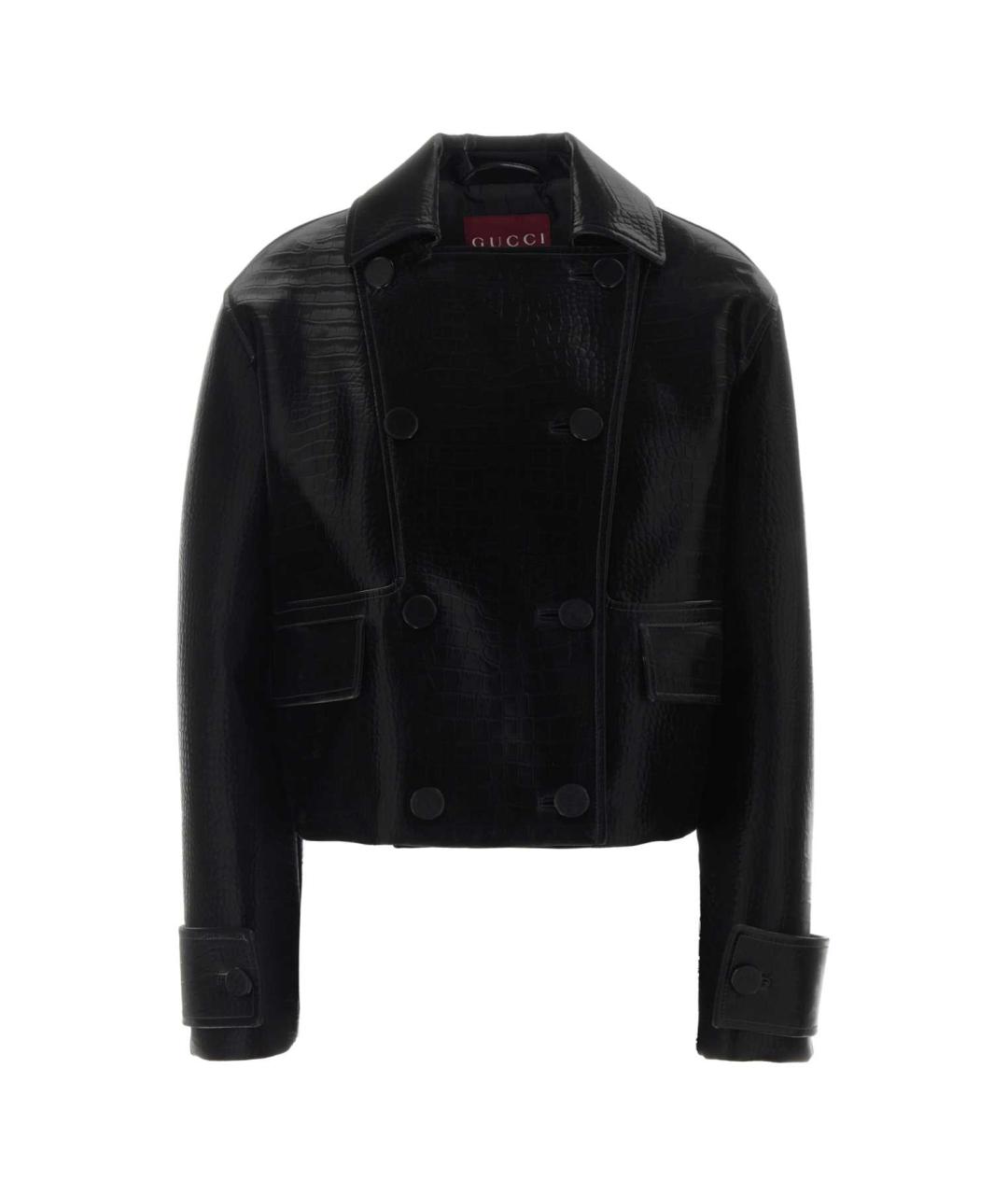 GUCCI Черная кожаная куртка, фото 1