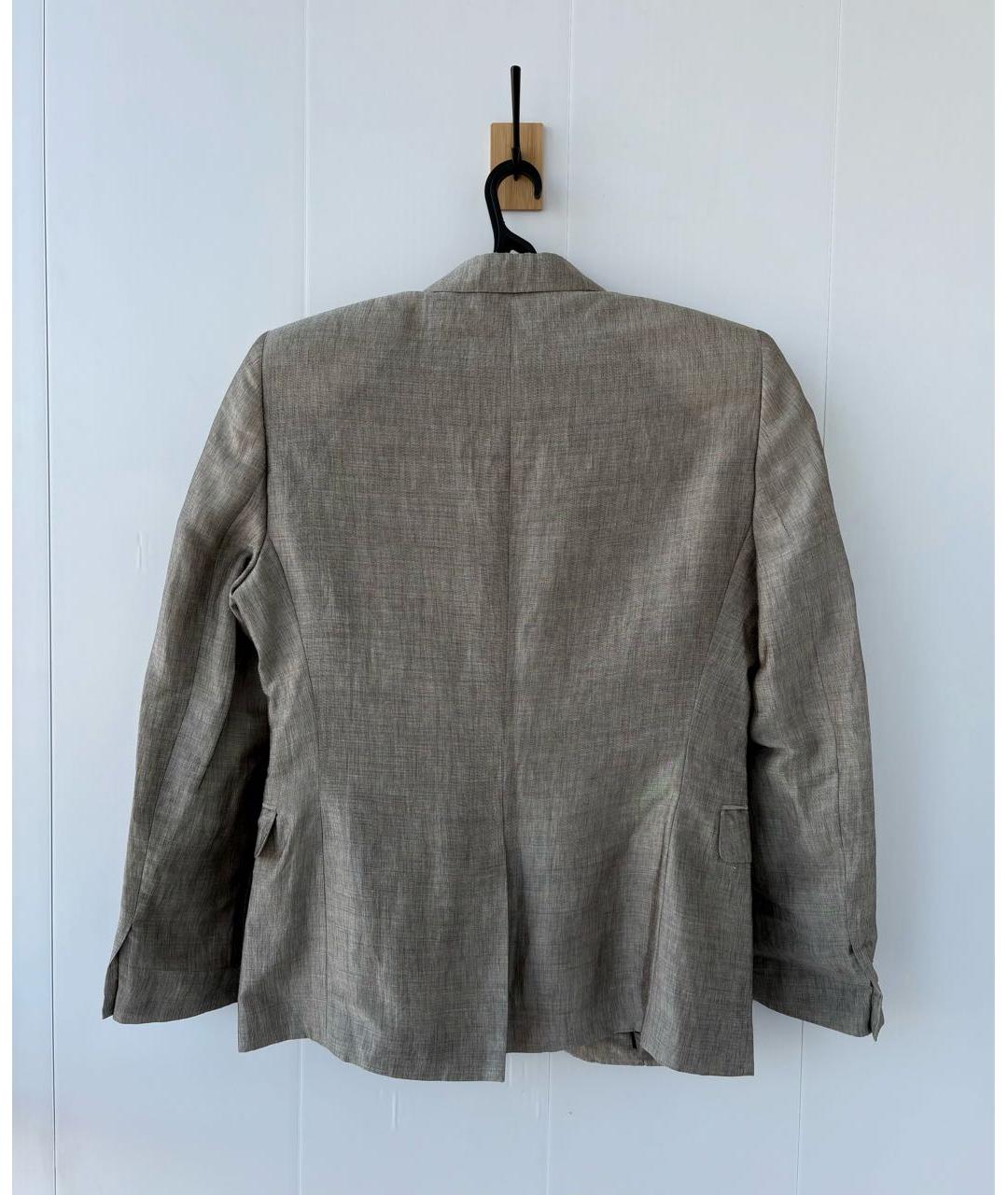 EMPORIO ARMANI Бежевый льняной пиджак, фото 2