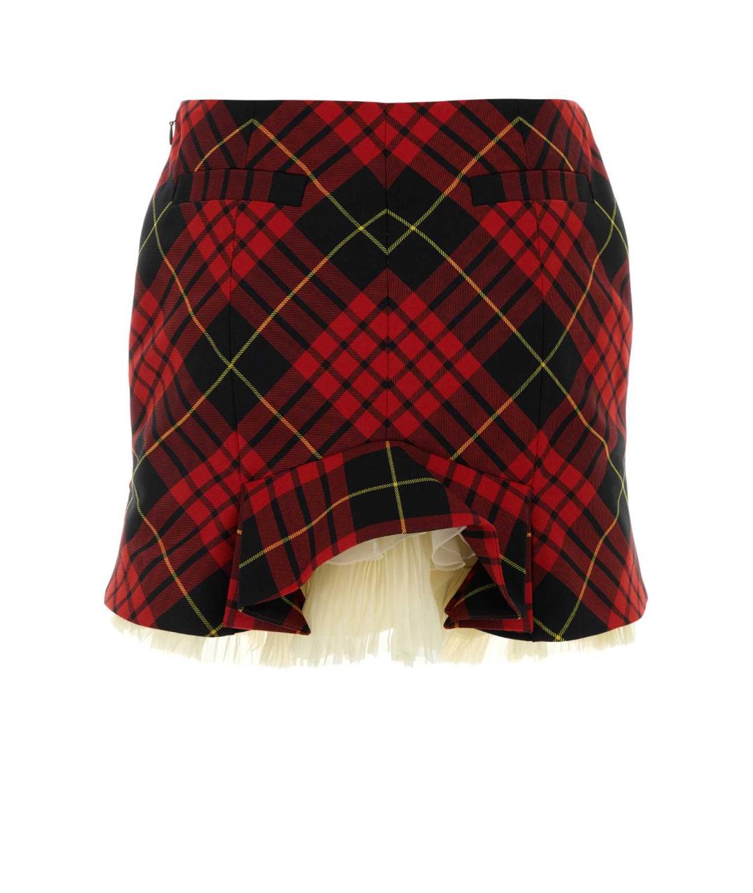 ALEXANDER MCQUEEN Мульти полиэстеровая юбка мини, фото 2