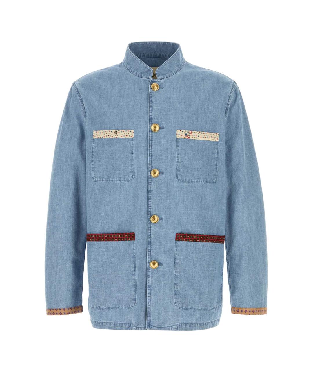 VALENTINO Голубая хлопковая куртка, фото 1