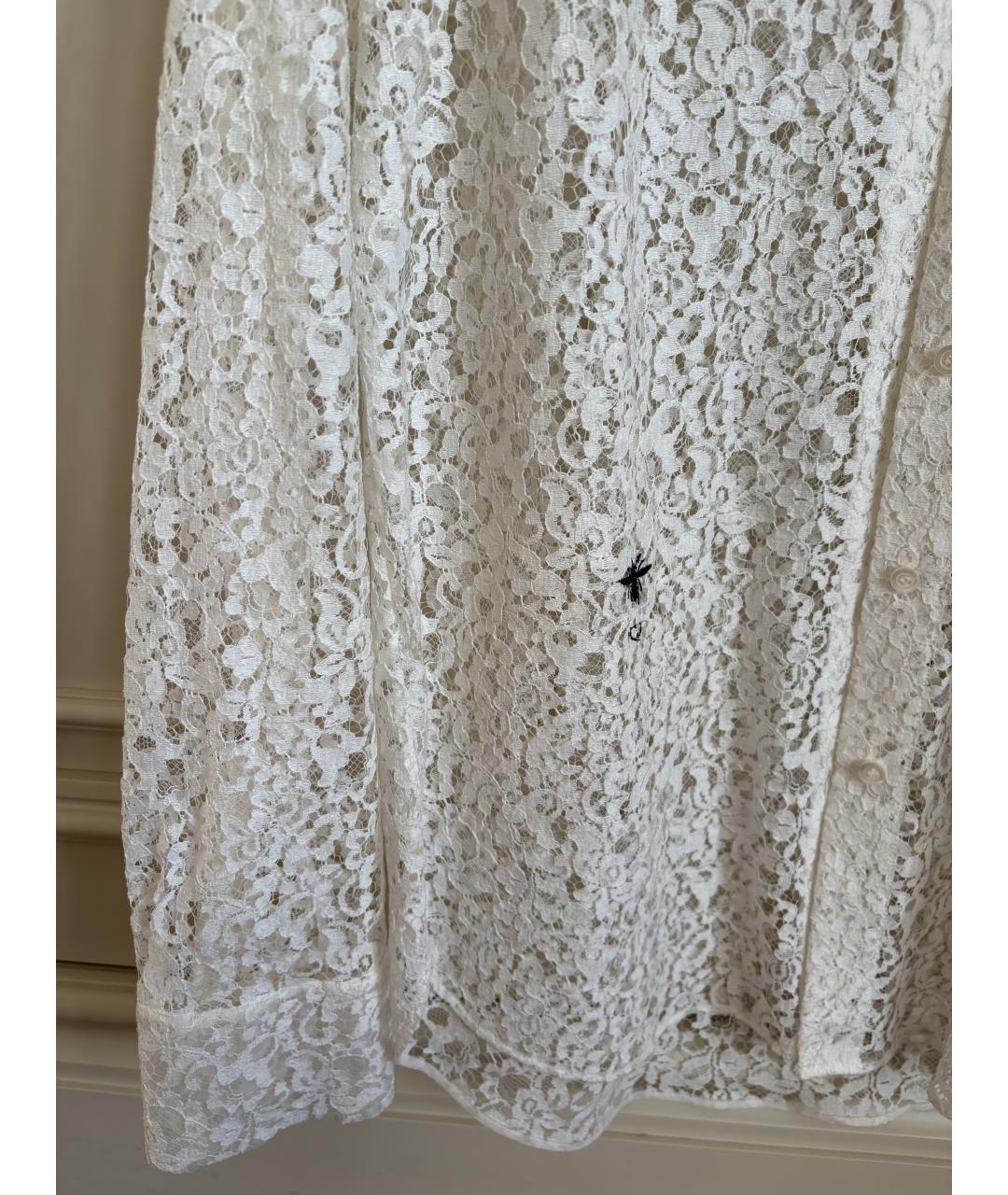 CHRISTIAN DIOR Белая хлопковая шуба, фото 4