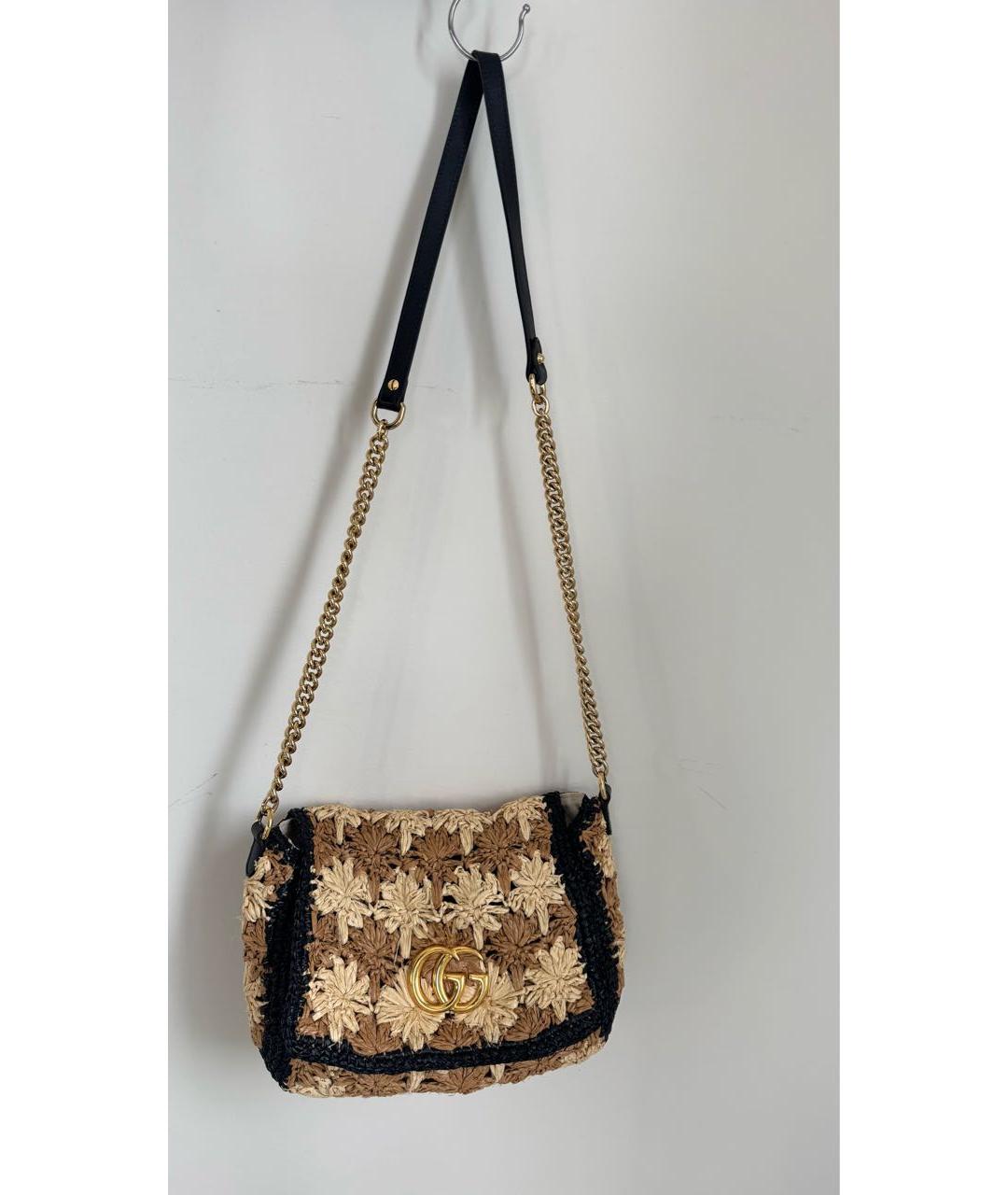 GUCCI Бежевая пелетеная сумка через плечо, фото 9