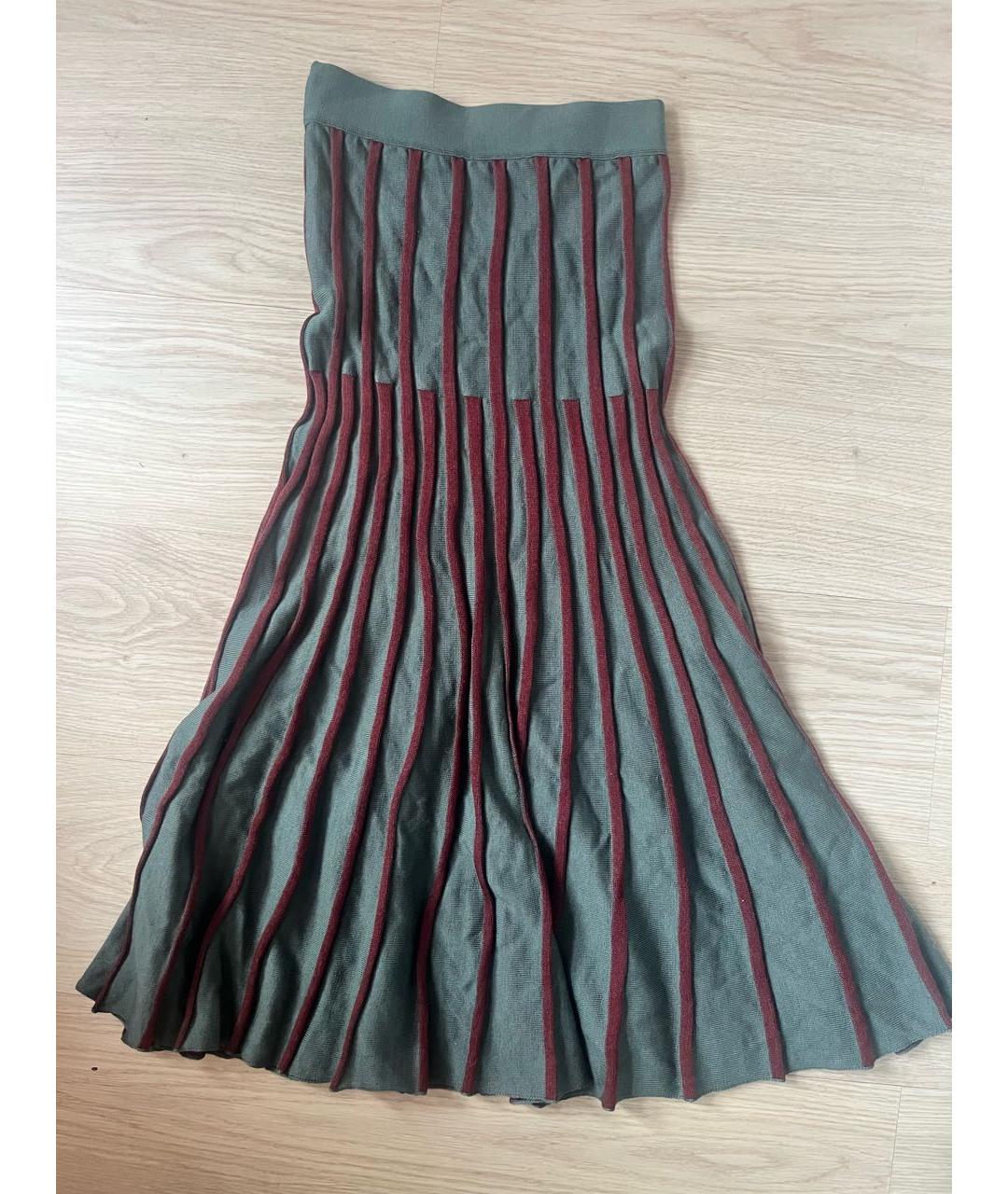 SONIA RYKIEL Зеленая шерстяная юбка макси, фото 6