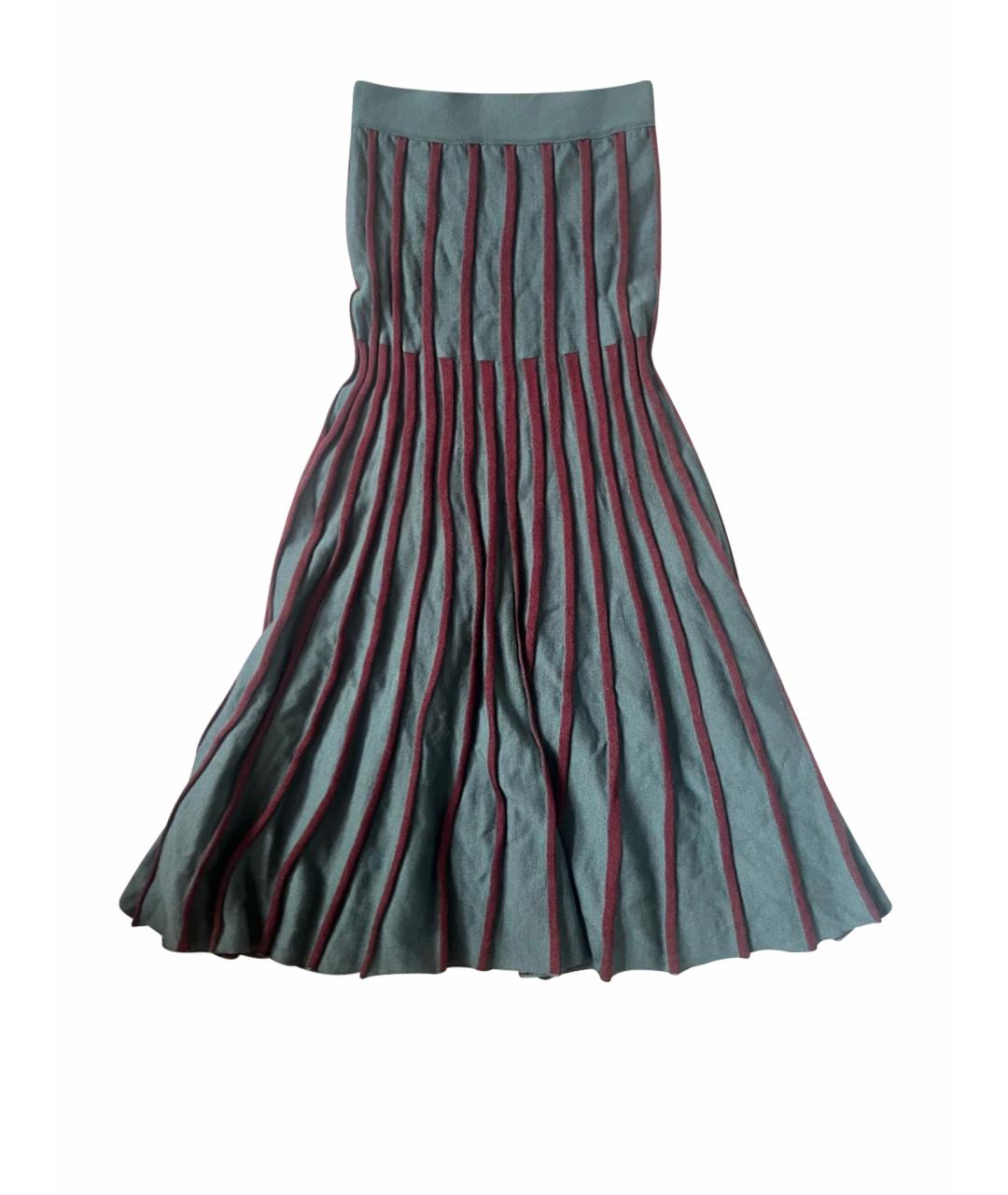 SONIA RYKIEL Зеленая шерстяная юбка макси, фото 1