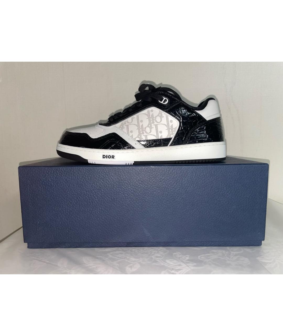 CHRISTIAN DIOR Черные кожаные низкие кроссовки / кеды, фото 5