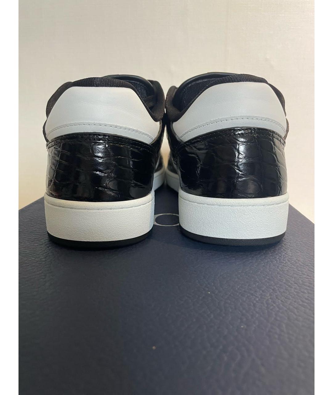 CHRISTIAN DIOR Черные кожаные низкие кроссовки / кеды, фото 4