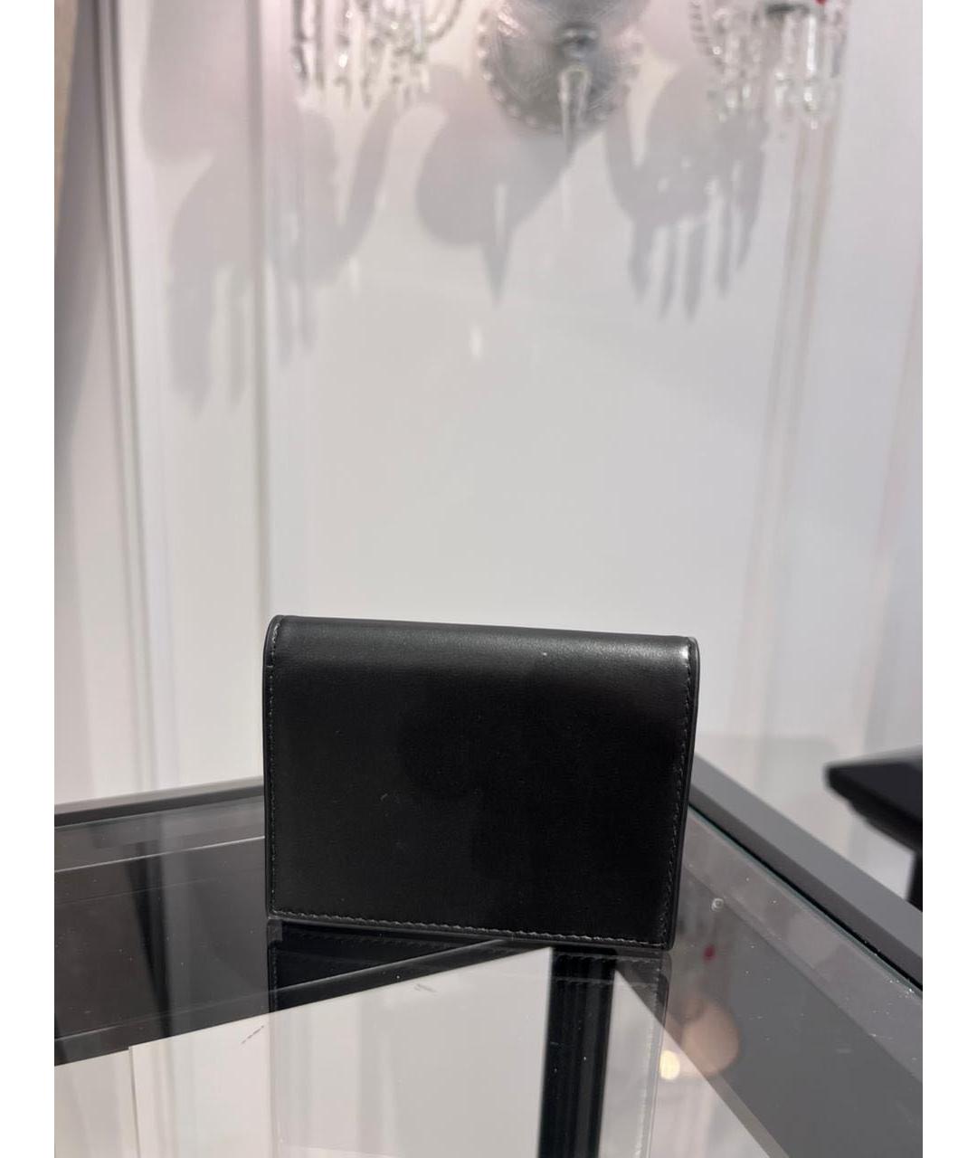 DOLCE&GABBANA Черный кожаный кошелек, фото 4