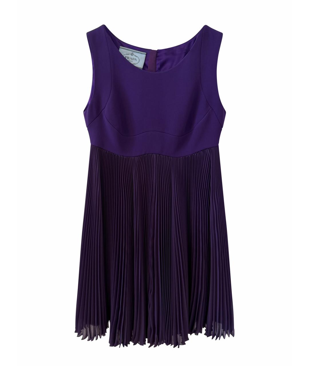PRADA Фиолетовое вискозное вечернее платье, фото 1