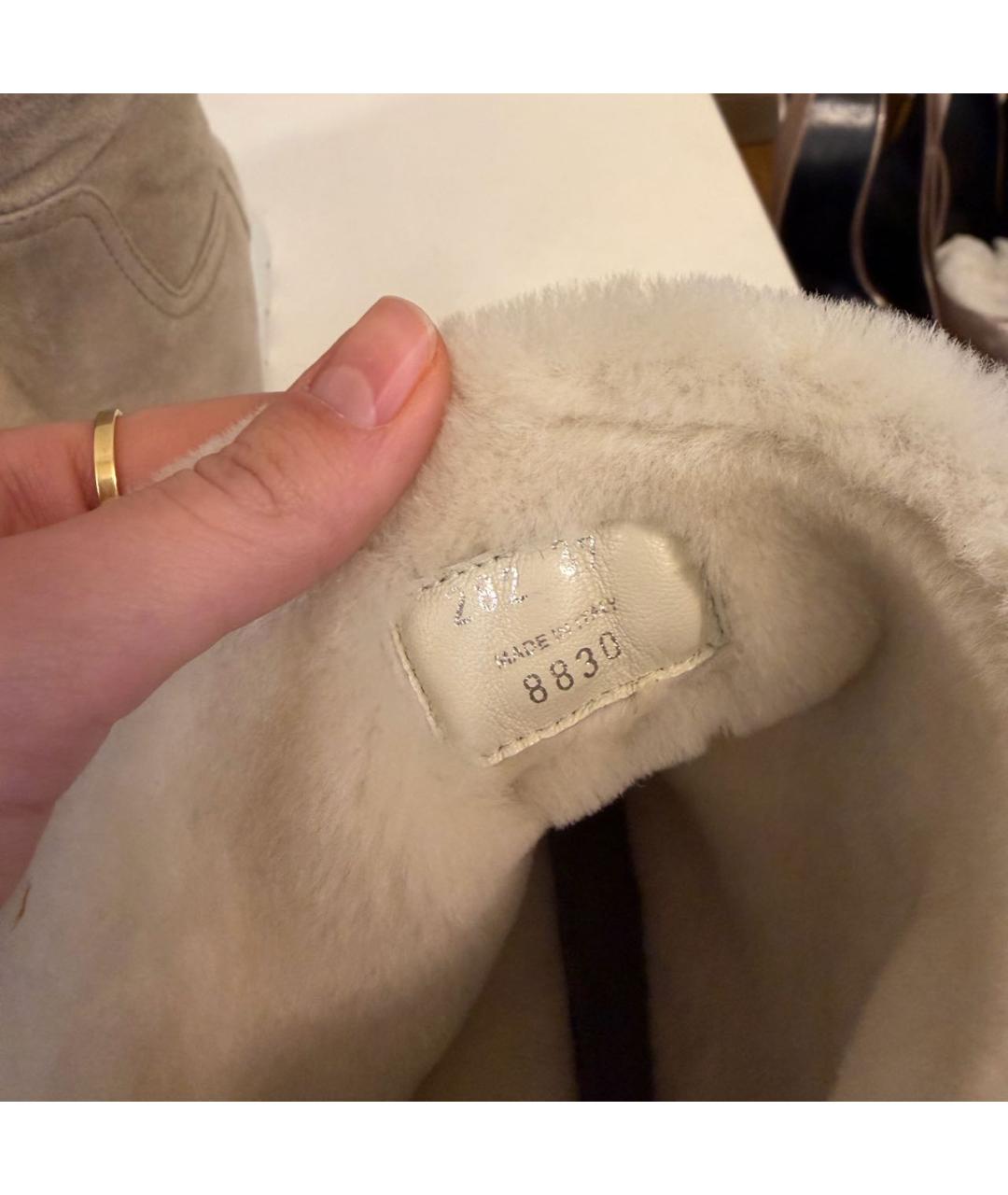 MIU MIU Бежевые замшевые полусапоги, фото 5