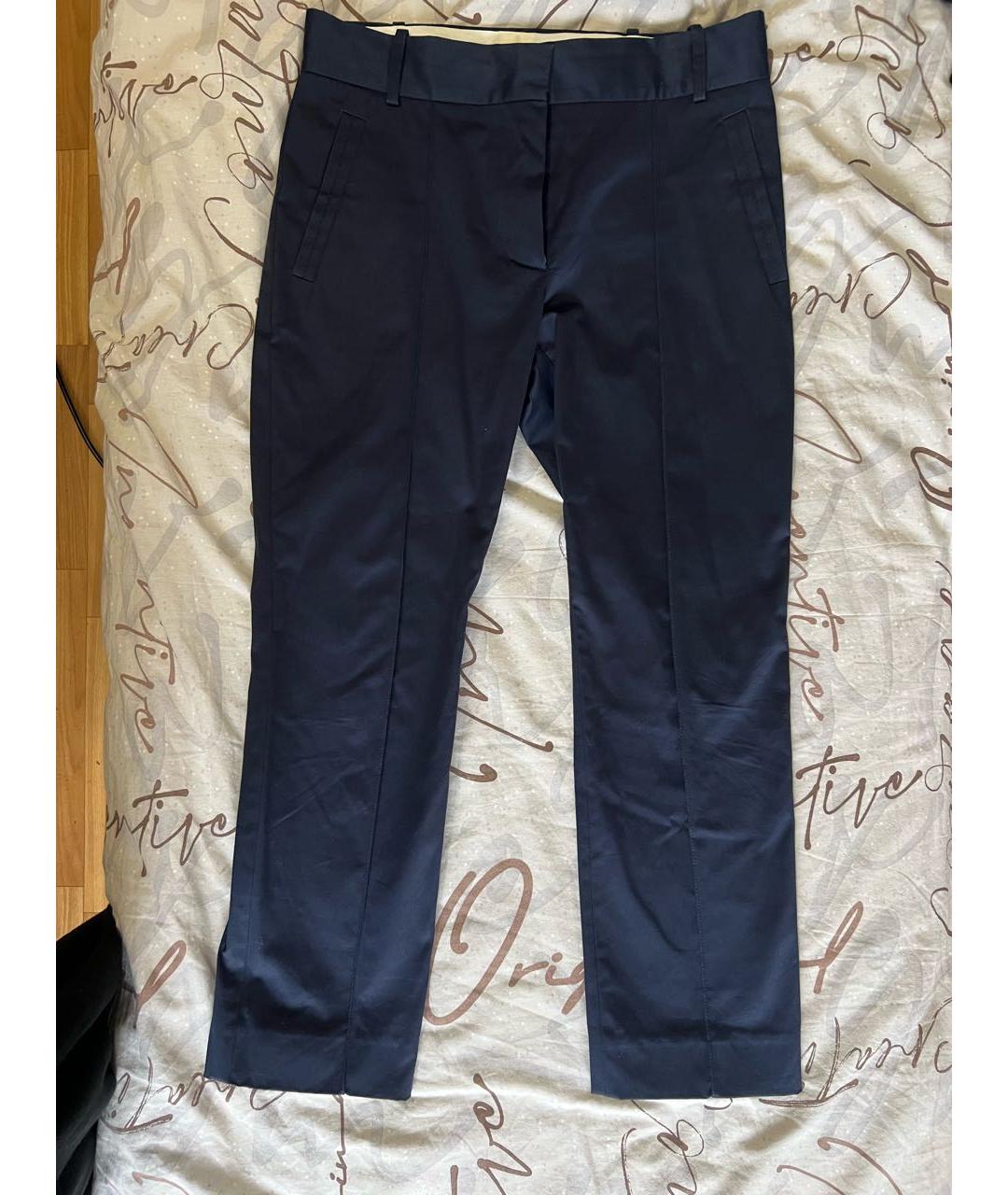 LOUIS VUITTON Темно-синие хлопковые прямые брюки, фото 9