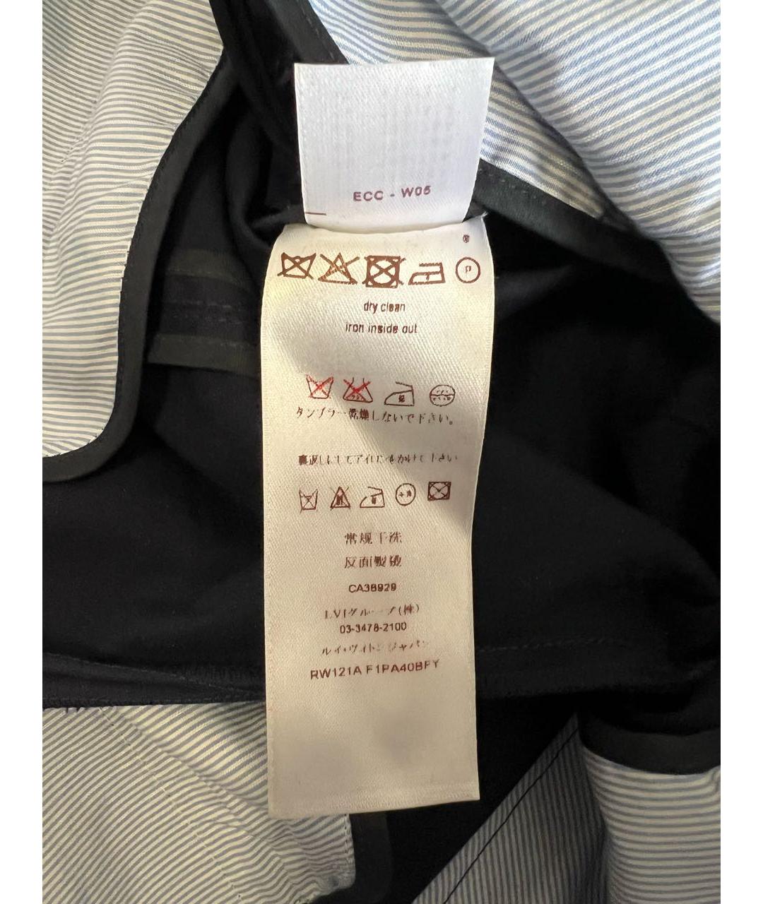 LOUIS VUITTON Темно-синие хлопковые прямые брюки, фото 7