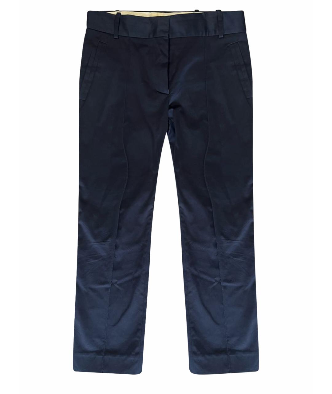 LOUIS VUITTON Темно-синие хлопковые прямые брюки, фото 1