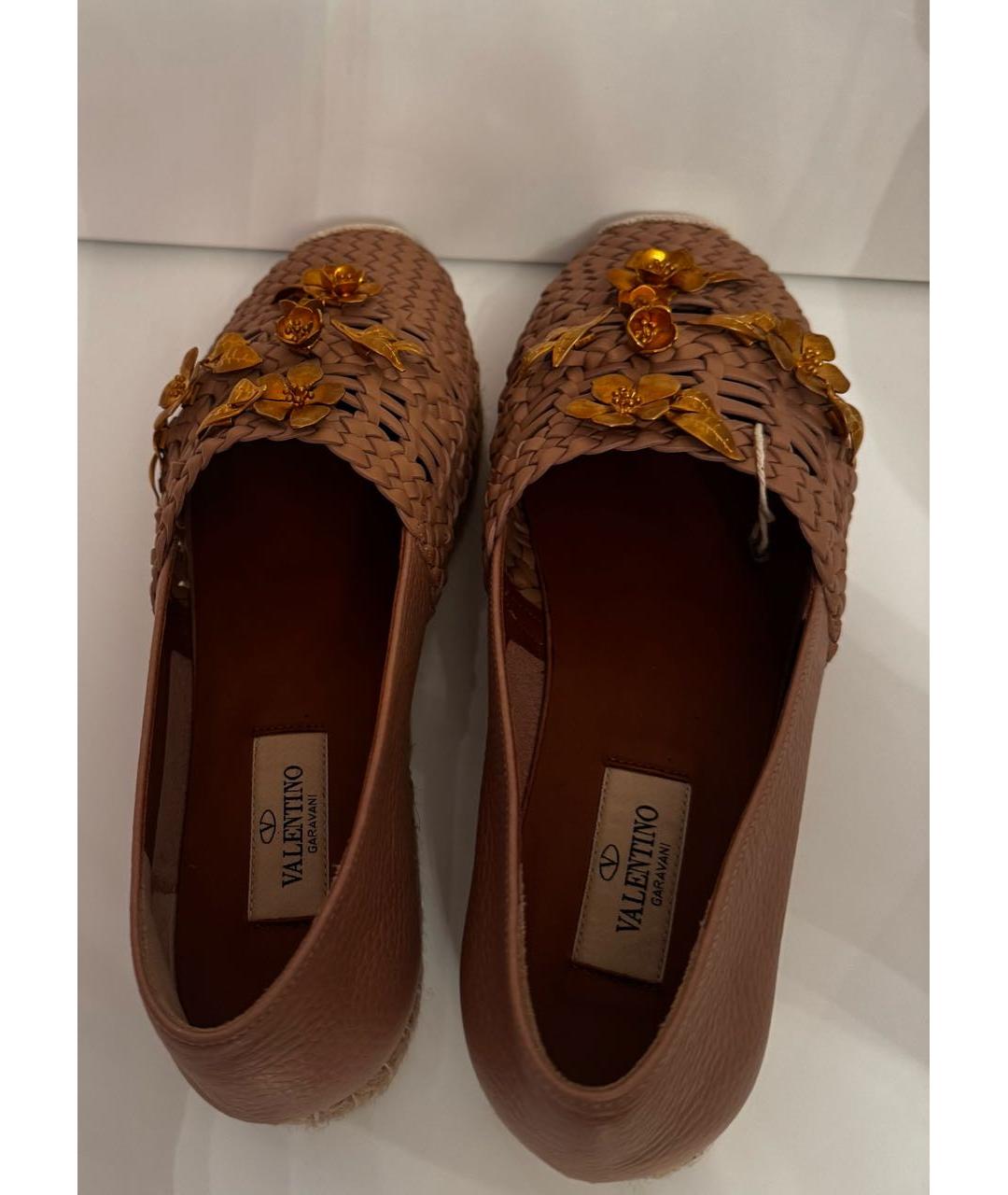VALENTINO Бежевые кожаные эспадрильи, фото 4