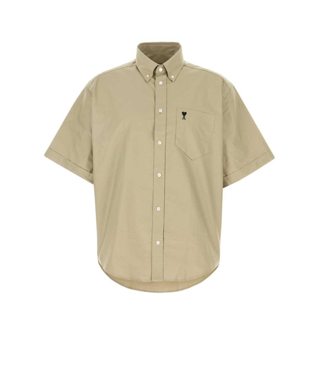 Ami Paris Зеленая хлопковая кэжуал рубашка, фото 1