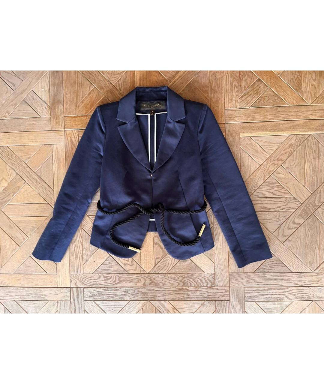 LOUIS VUITTON Темно-синий хлопковый жакет/пиджак, фото 5