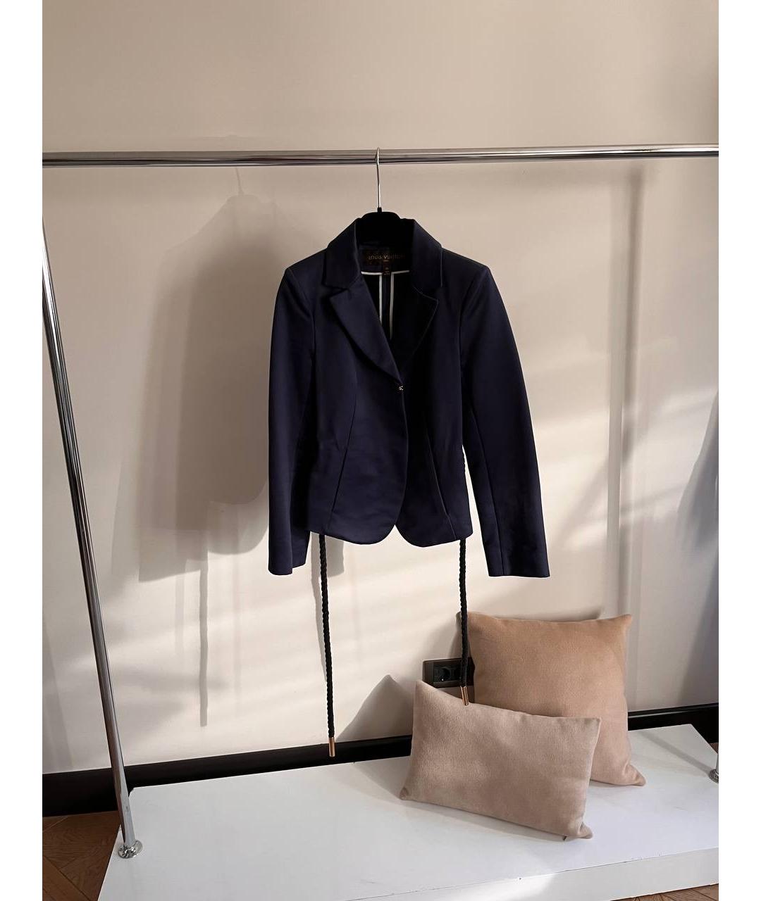LOUIS VUITTON Темно-синий хлопковый жакет/пиджак, фото 2