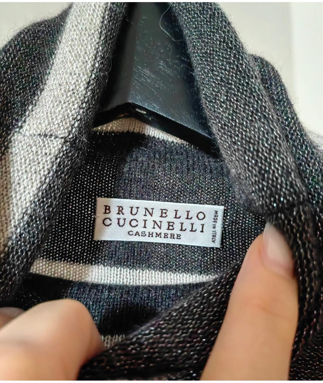 BRUNELLO CUCINELLI Антрацитовая кашемировая водолазка, фото 3