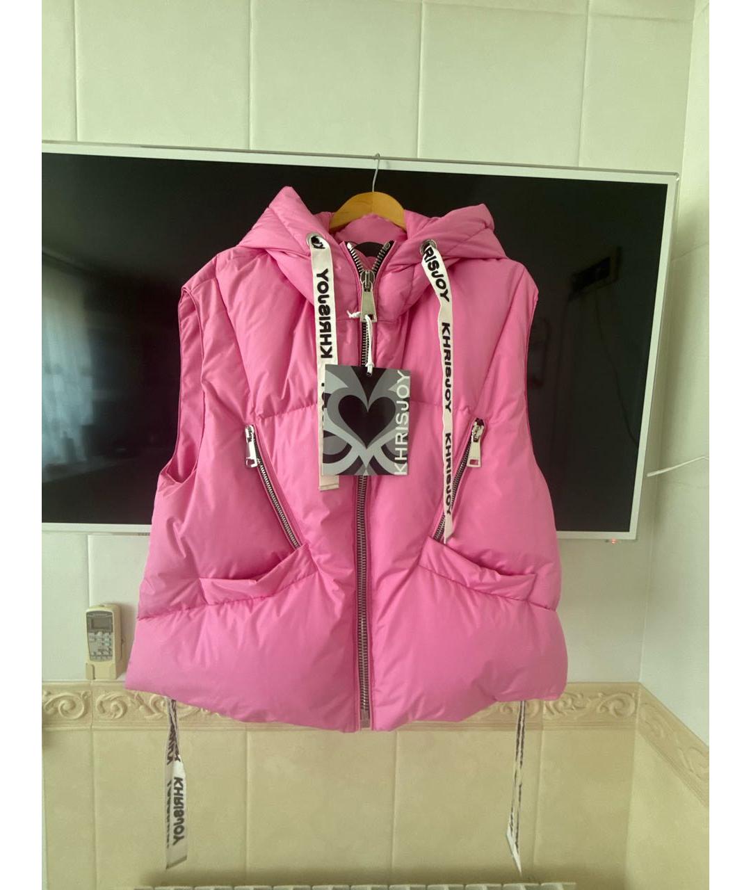 KHRISJOY Розовый полиэстеровый жилет, фото 5