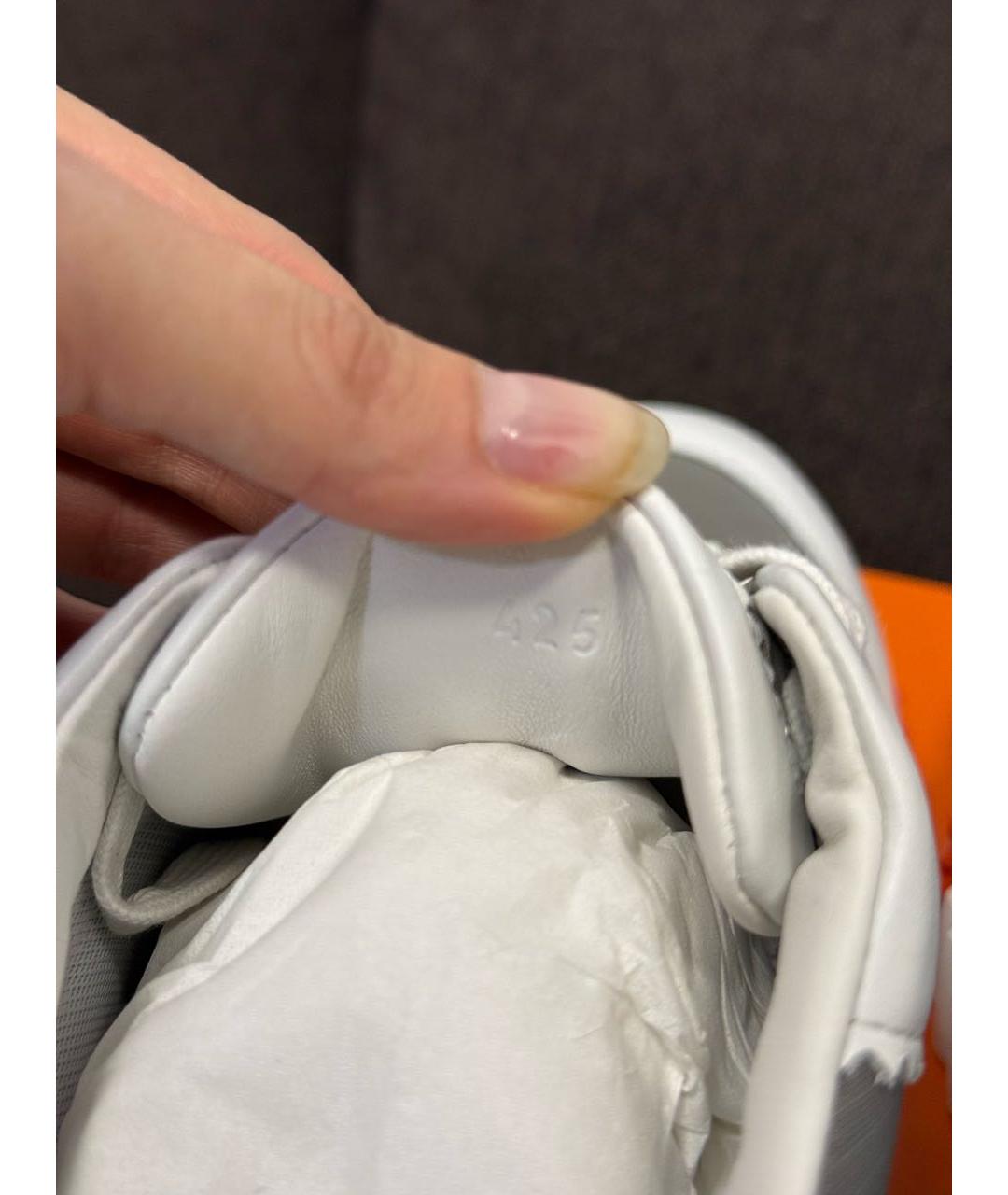 HERMES Серые синтетические низкие кроссовки / кеды, фото 5