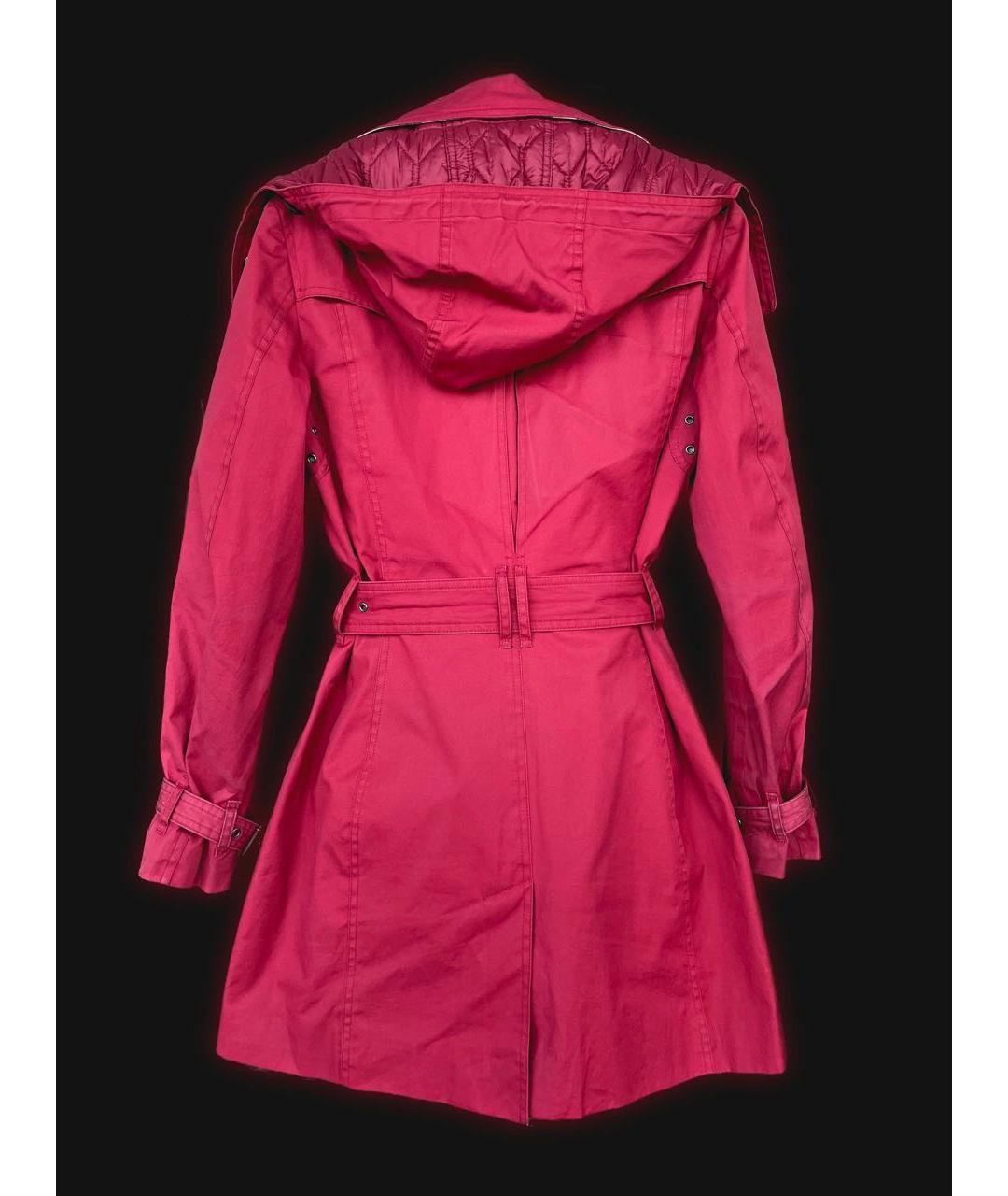 BURBERRY Красный хлопковый тренч/плащ, фото 2