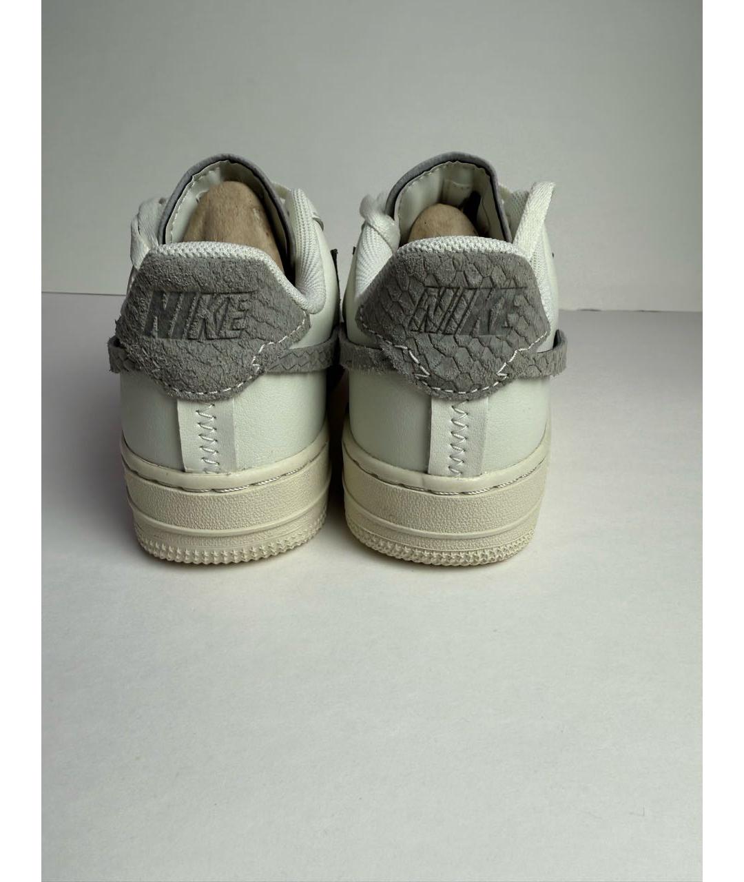 NIKE Бежевые кожаные кроссовки, фото 4