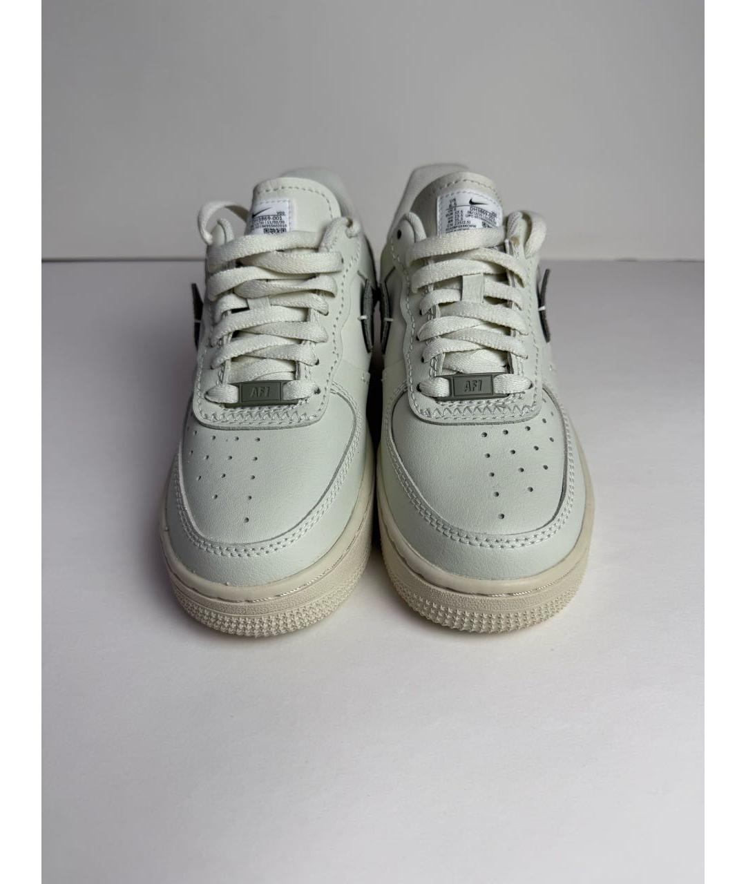 NIKE Бежевые кожаные кроссовки, фото 2