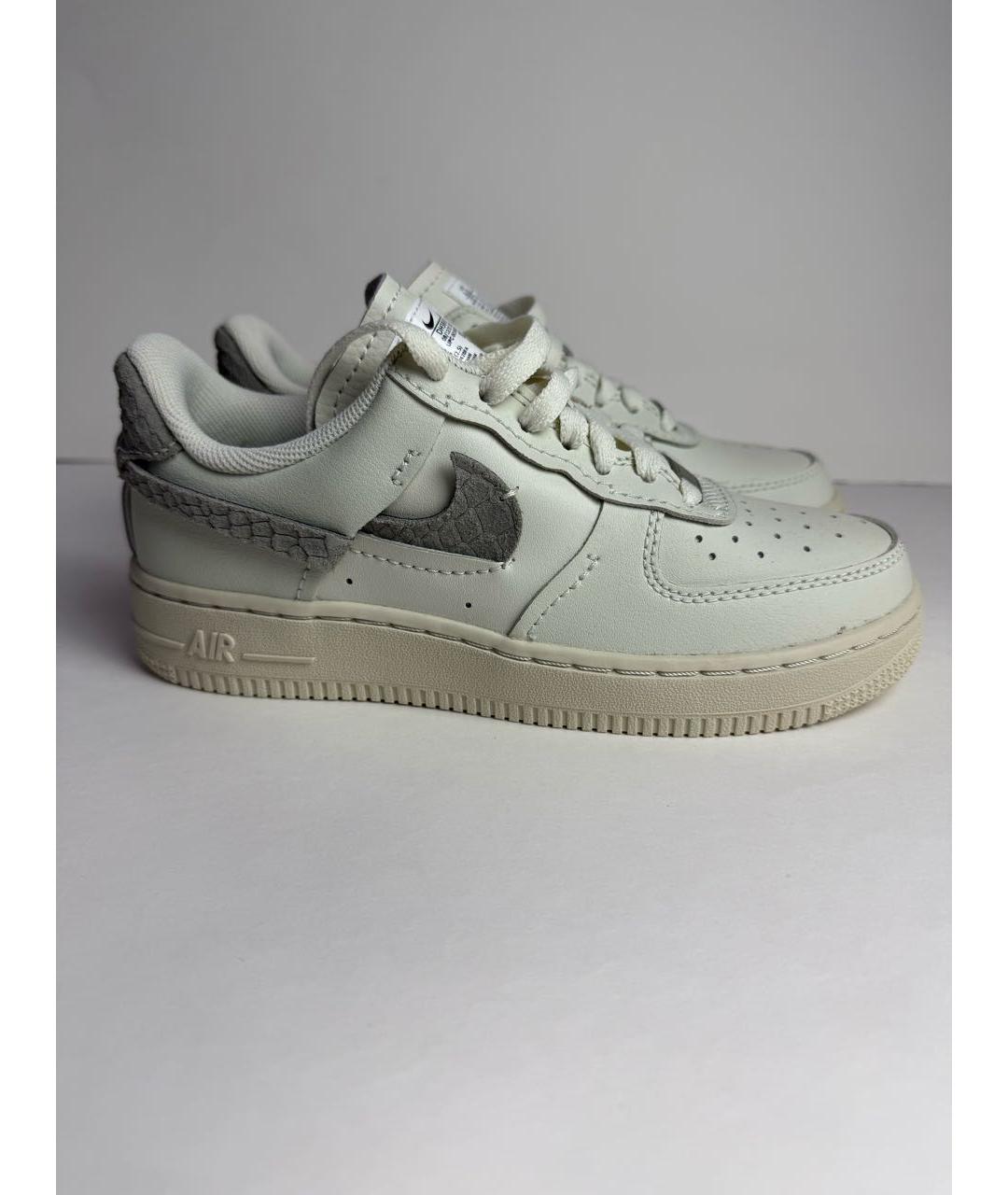 NIKE Бежевые кожаные кроссовки, фото 8