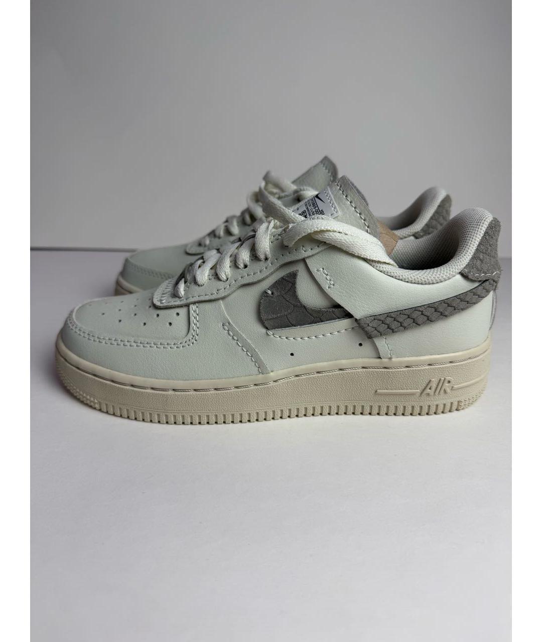 NIKE Бежевые кожаные кроссовки, фото 7