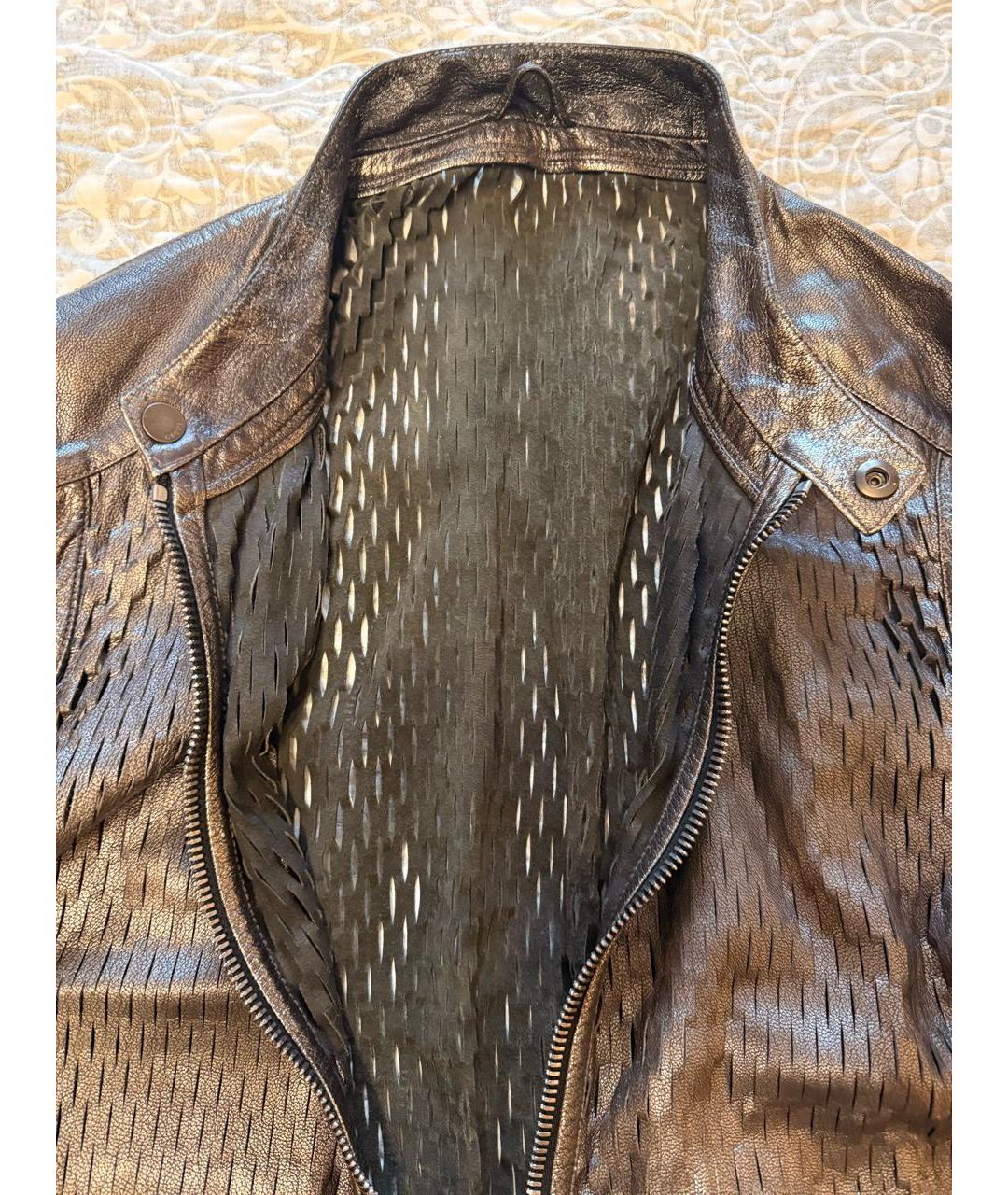 GUCCI Черная кожаная куртка, фото 3