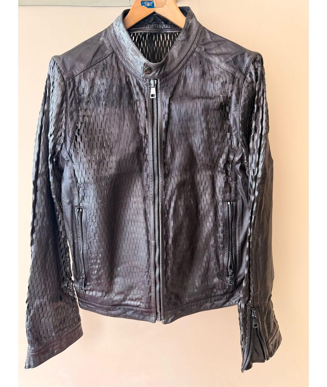 GUCCI Черная кожаная куртка, фото 5