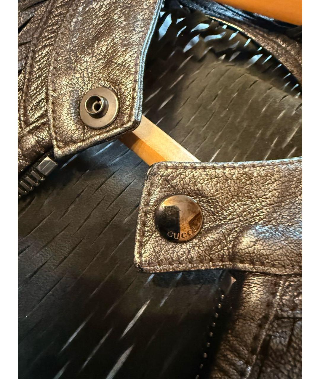 GUCCI Черная кожаная куртка, фото 4