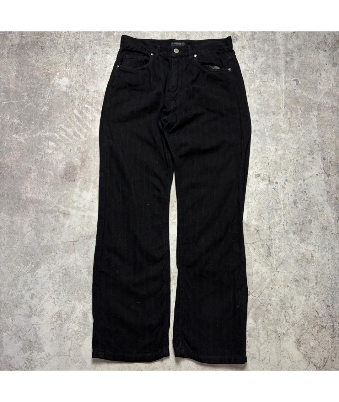 CANALI Черные хлопковые прямые джинсы, фото 5