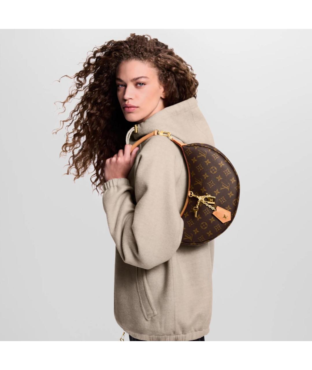 LOUIS VUITTON Коричневая сумка с короткими ручками, фото 2