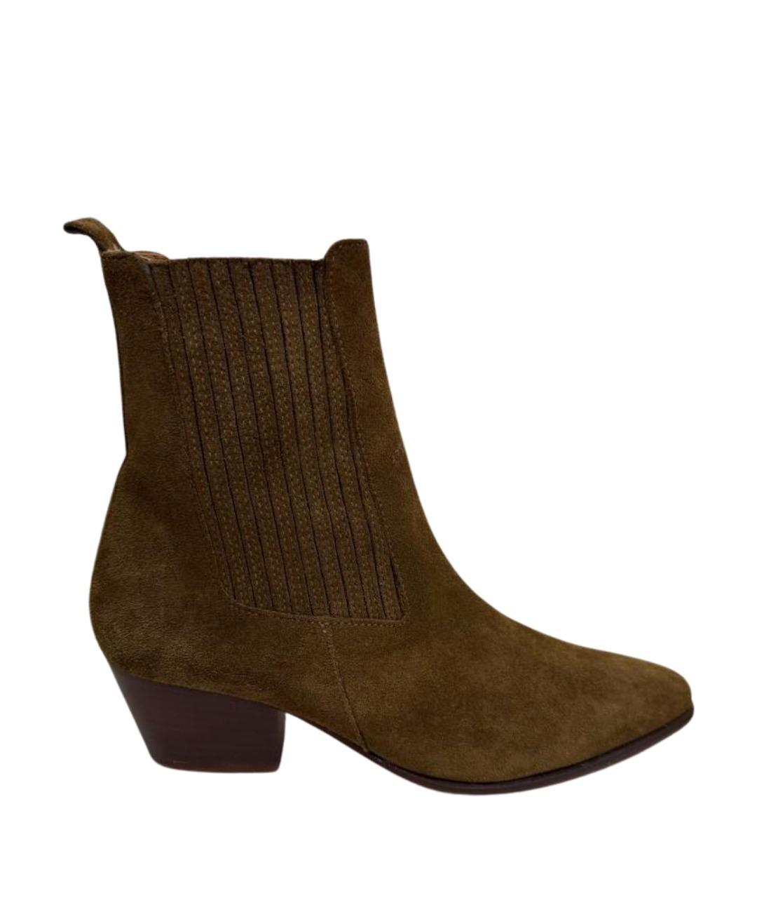 SANDRO Коричневые замшевые ботильоны, фото 1