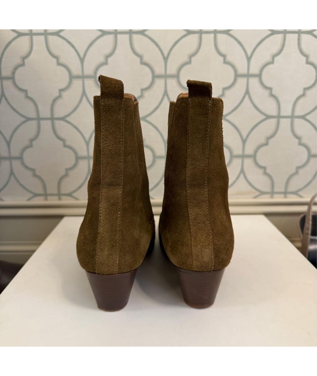 SANDRO Коричневые замшевые ботильоны, фото 4