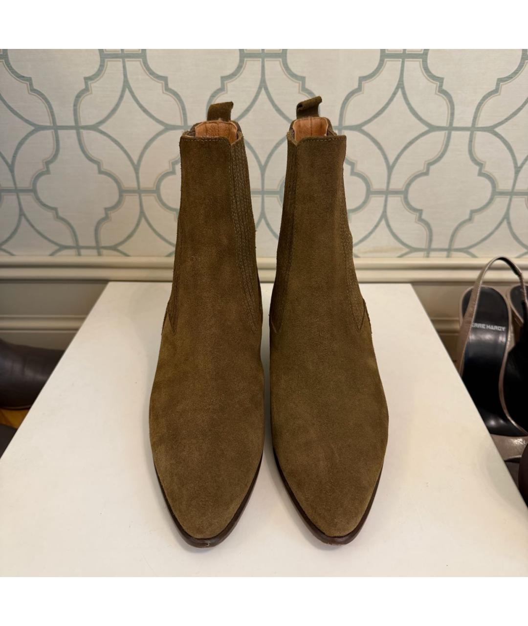 SANDRO Коричневые замшевые ботильоны, фото 2