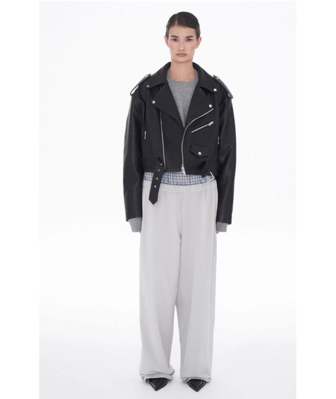 PERVERT Черная кожаная куртка, фото 4