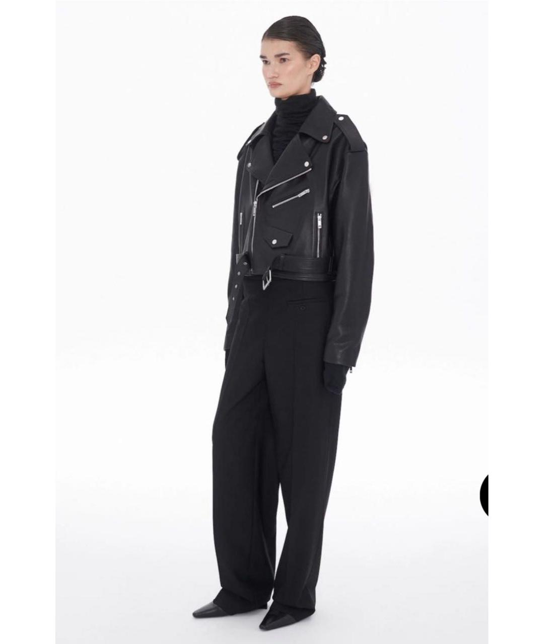 PERVERT Черная кожаная куртка, фото 5