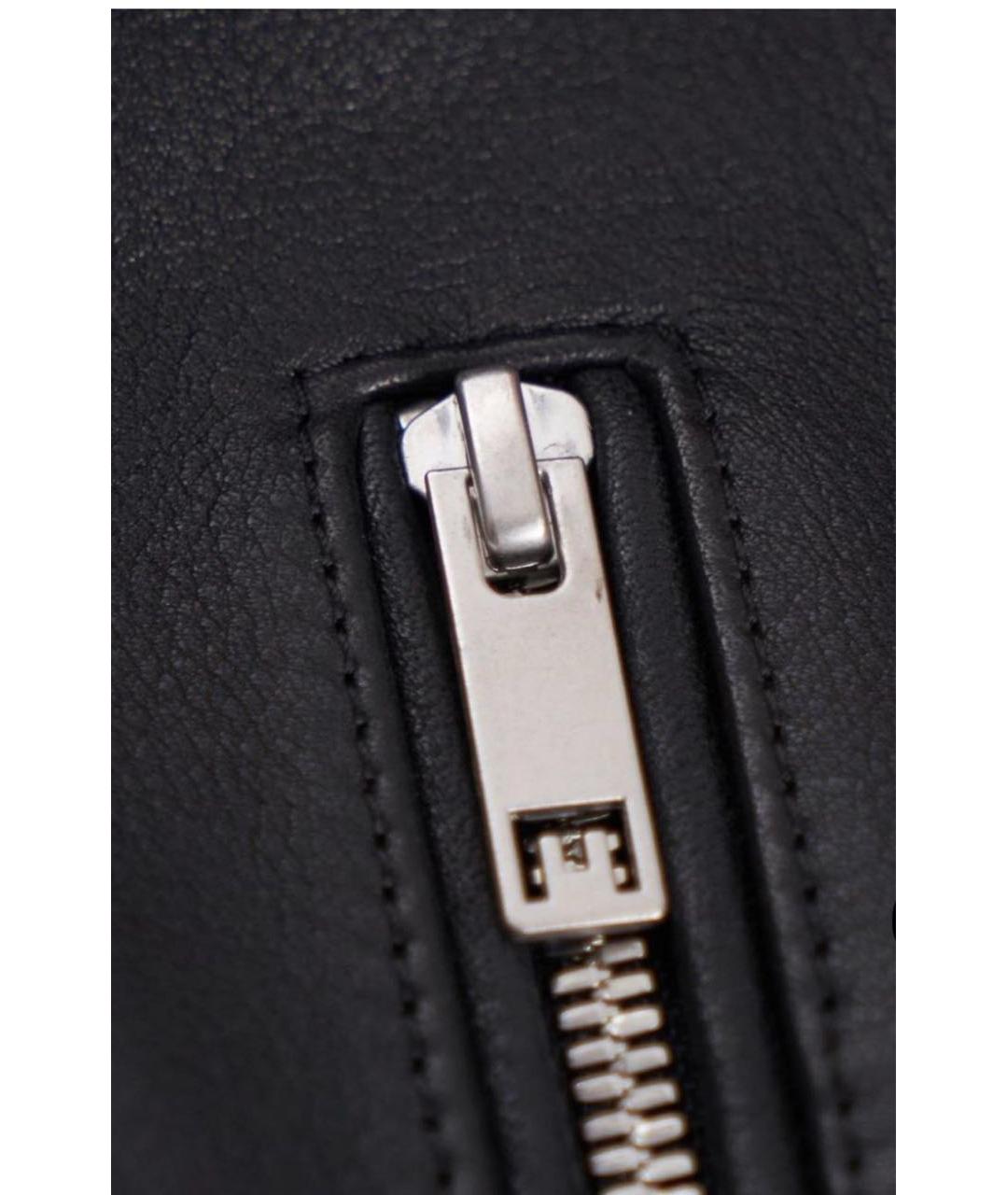 PERVERT Черная кожаная куртка, фото 2