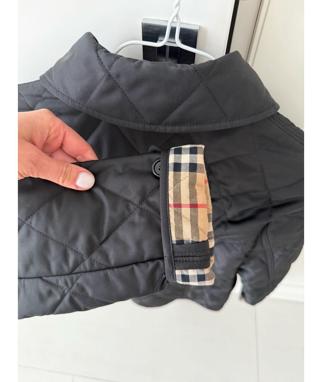 BURBERRY Черная хлопковая куртка, фото 3