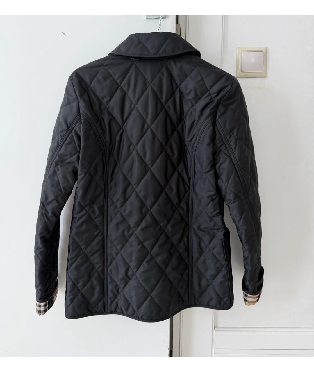 BURBERRY Черная хлопковая куртка, фото 2